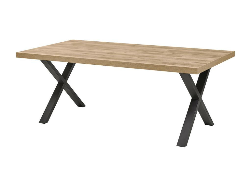 Mobenze - Tavolo 230 cm Aspetto Mobenze Piètement X Métal Poudré Nero DJLJ59912