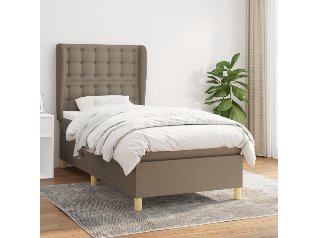 Lit à sommier tapissier con Materasso Mobenze 90x200 cm Tissu ZRRE03564