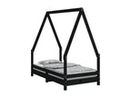 Struttura letto pour enfant nero 70x140 Mobenze de pin massif PCMR67969
