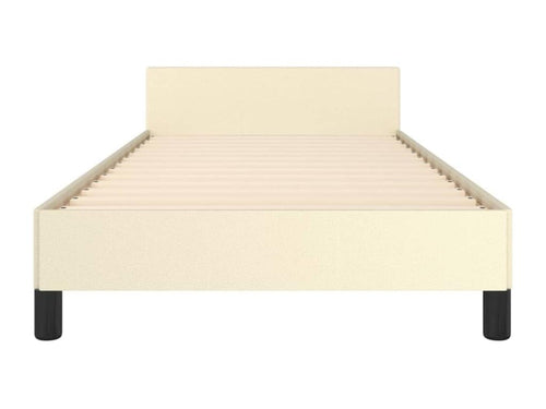 Struttura letto con testiera Crema 80x200 cm Similicuir JWGQ78701