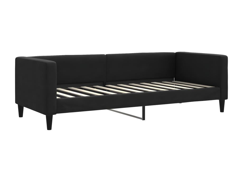 Letto da giorno con materasso nero 80x200 cm tessuto DNEX82605