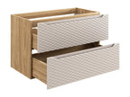 Mobile semplice vasque 90 cm Luxameub Beige et bois VVET16934