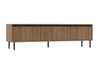 Mobile TV 3 ripiani con gambe nero - 179 cm - chêne Mobenze ITGC53780