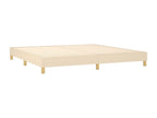 Sommier Tapissier e Materasso e LED Crema 200x200 cm Tessuto JVHT70501
