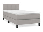 Sommier à Mobenze de lit et Materasso Grey clair 90x190 cm Tissu XJLZ80042