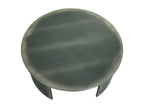Table basse Mobenze-L74 - Table d'appoint Table de salon - certificato Mobenze Industrial - rotondo 80 cm - aspetto metallo brossé TPIM70018
