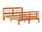 Bed frame et Headboard sans Mattress cire marron 140x200 cm AEDQ80237