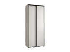 ARMOIRE Luxameub 3 À PORTES COULISSANTES 235.2/100/45 2 porte Bianco/Bianco/Nero FVZP08539