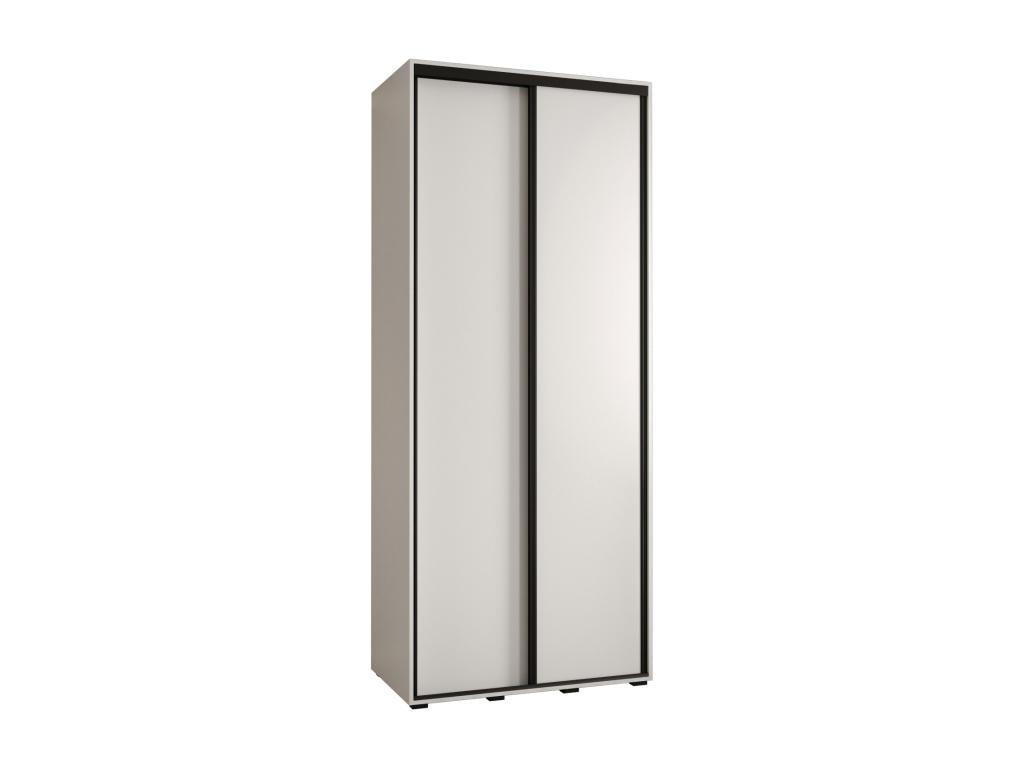 ARMOIRE Luxameub 3 À PORTES COULISSANTES 235.2/100/45 2 porte Bianco/Bianco/Nero FVZP08539