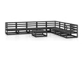 Set da giardino 9 pezzi nero Mobenze de pin massif ZFNJ45054