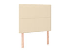 Lit à sommier tapissier con Materasso Crema 100x200 cm Tissu ERER11936