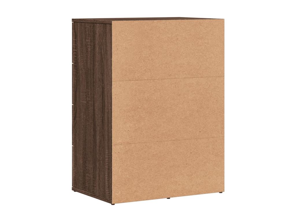 Credenza in legno di rovere marrone, 59 x 39 x 80 cm