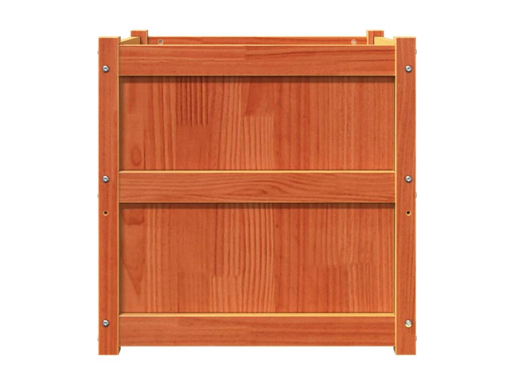 Jardinière cire marron 60x60x60 cm Mobenze de pin massif GBWC76801