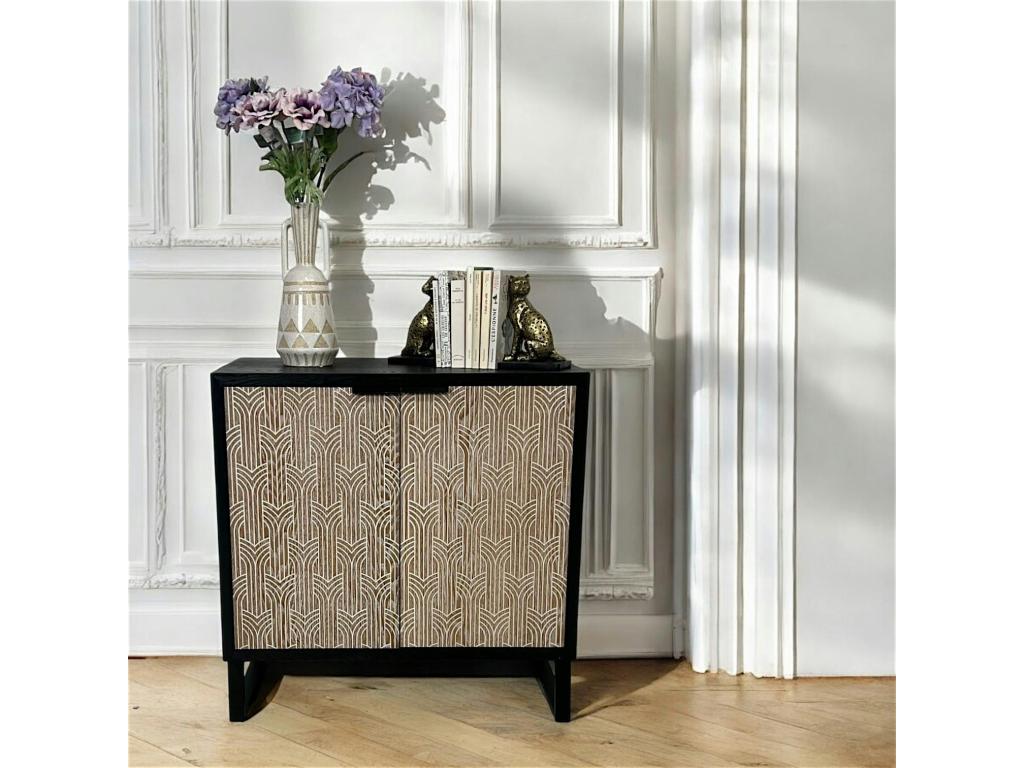 Credenza 2 porte Mobenze et métal decoro orientale SLAR59115