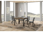 Tavolo Allungabile 70x110/194 cm Mobenze Noyer cadre Antracite URTW36827