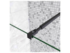Paroi de douche à l'italienne 60x200cm in vetro 8mm di sicurezza anticalcare con barra di fissaggio 73-120cm in carré - Nero opaco IDMR79744