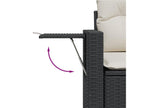 Set da giardino 6 pezzi con cuscini in resina intrecciata nera MXKX57594