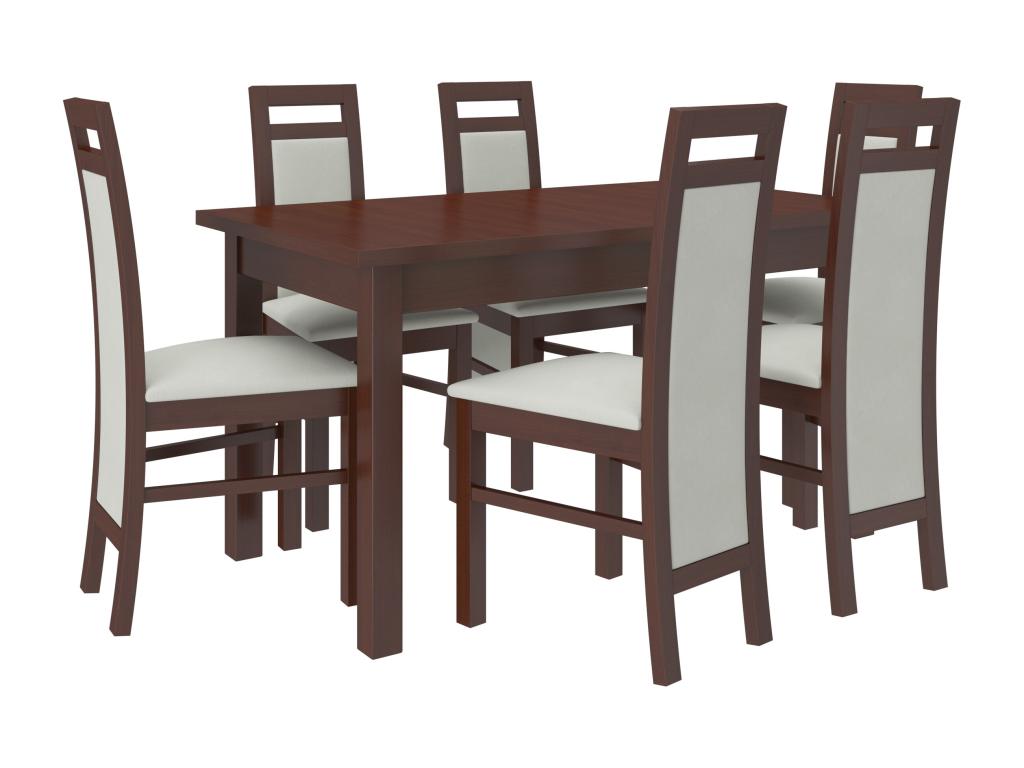 Sedia Mobenze Noyer foncé e tessuto tessuto Mobenze-Tissu 27126 WKWY61018