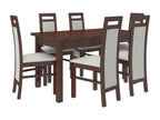 Sedia Mobenze Noyer foncé e tessuto tessuto Mobenze-Tissu 27126 WKWY61018