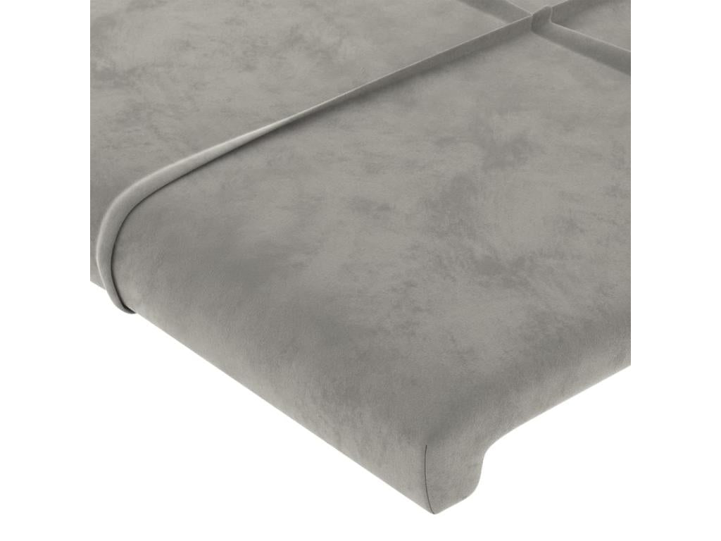 Têtes de lit 2 pz Grigio chiaro 100x5x78/88 cm Velours SCNS11972