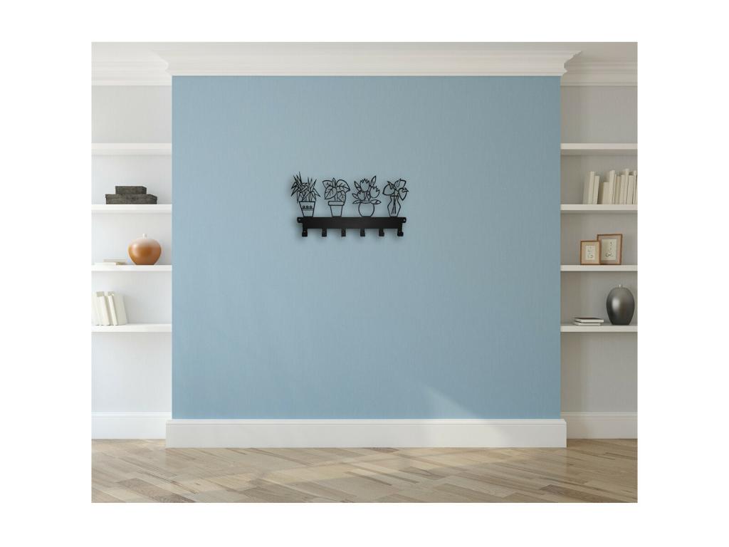 Porte-Manteau Murale Mobenze 14 Nero 65x1,5x40 cm Mobenze EFZH43929