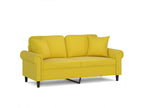 Divano 2 posti con decorazioni decorative gialle 140 cm Mobenze SNQL64840