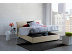 Letto matrimoniale Mobenze Contenitore con rivestimento in tessuto Made in Italy Apertura frontale con materasso 140x190 cm incluso Beige OPVN15443