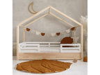 Cabane illuminata 90x200 barriere e sommier incluse gambe 1 cm Luxameub Bois et white UAEE06946