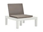 Sedia de jardin marron et plastique bianca Luxameub - Set di 2 HVQO46004