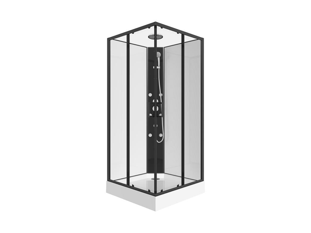 Cabina doccia angolare idromassaggio - L80 x l80 x H225 cm - Mobenze CTQY51400