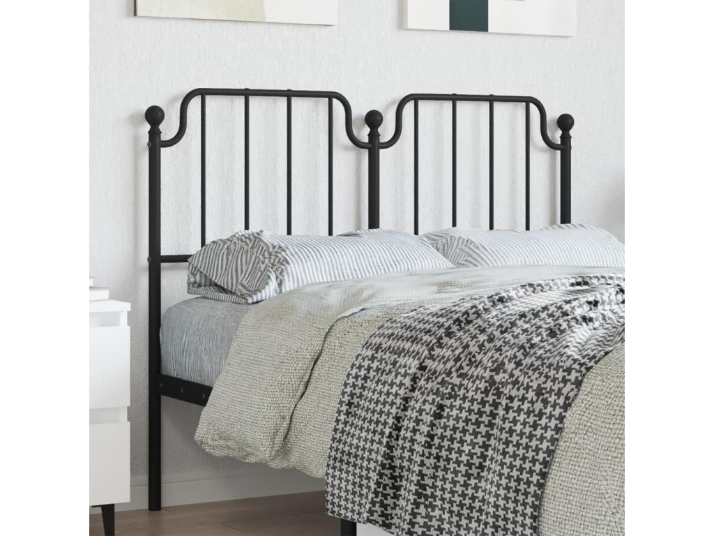 Testiera in metallo nero 120 cm XJGP59359
