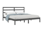 Struttura letto senza materasso grigio 200x200 cm Mobenze massif de pin UBOX60352
