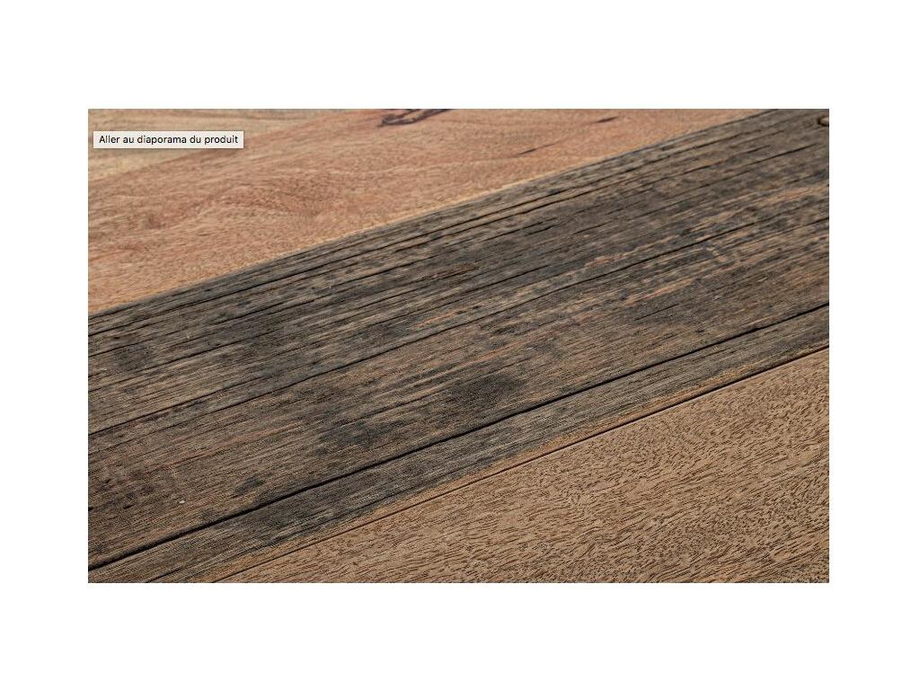 Tavolo da mangiatoia industriale a 10 posti Mobenze de manguier riciclato e gambe in acciaio nero Mobenze 200 cm XBMQ49509