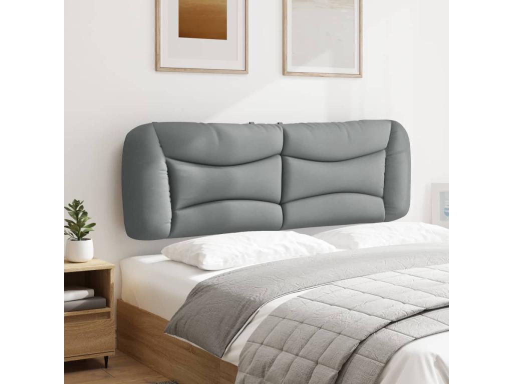 Letto in tessuto grigio