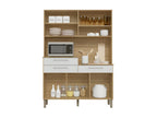 Credenza in legno di rovere bianco, 138,5 x 195 x 38,8 cm