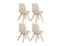 Set di 4 sedie da pranzo - Similicuir / Mobenze - Crema - Mobenze VZYD07198