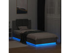 Struttura letto Testiera e Mobenzeères LED grigio cemento 90x200 cm DCWV16283
