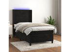 Sommier à Luxameub de lit Materasso et LED Nero 90x190 cm Velours BAIG25328