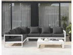 Divano in alluminio à bras gauche bianco con coussins couleur nero XVRO37547