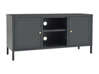 Mobile TV Antracite 105x35x52 cm Acciaio e vetro TOMZ33703