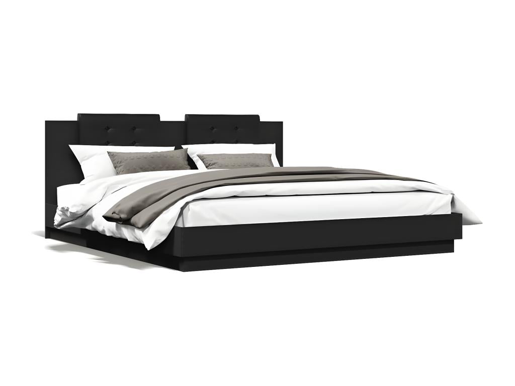 Struttura letto senza materasso nero 160x200 cm PRCO80830