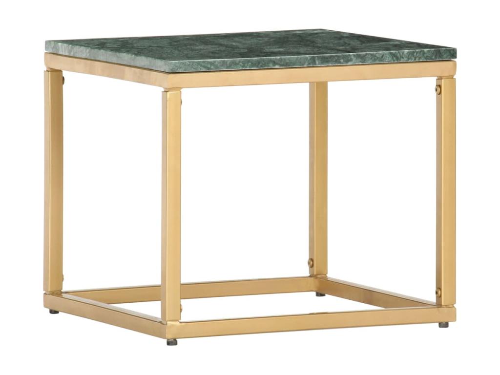 Tavolo basso Verde 40x40x35 cm Pierre véritable et texture marmo YXFX14601