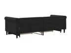 Lit de jour con gigogne et tiroirs nero 80x200 cm Mobenze JVUH90008