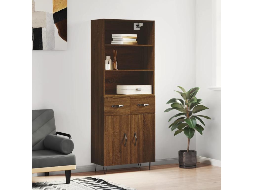 Credenza haut Chêne marrone 69,5x34x180 cm Mobenze d'ingénierie DOLL85590