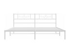 Struttura letto in metallo bianco, 193 x 203 cm