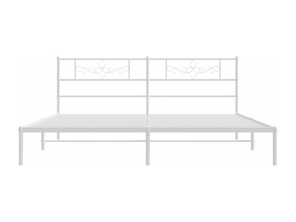Struttura letto in metallo bianco, 193 x 203 cm