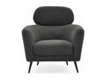 Poltrona moderna con alto dossier Damigal Tissu Mobenze Grey foncé QHHL52622