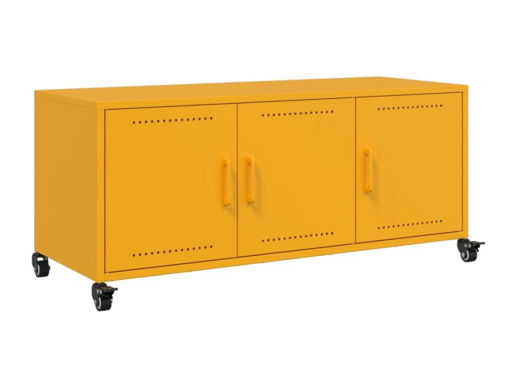 Mobile TV giallo moutarde 100,5x39x43,5 cm acciaio QEBV15291