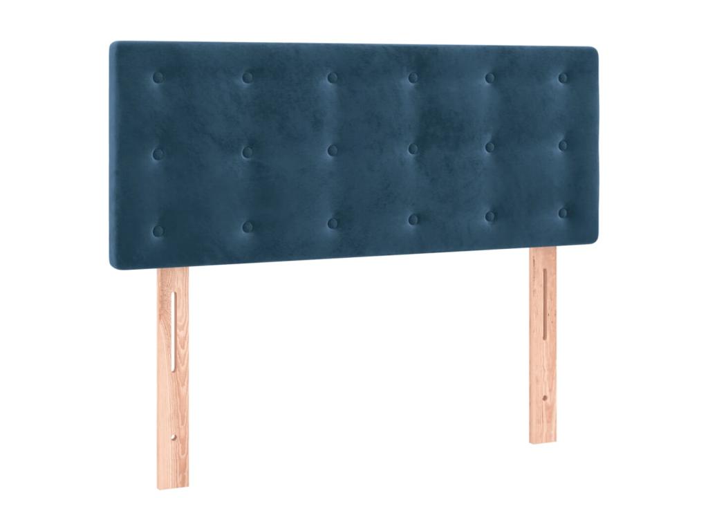 Lit à sommier tapissier con Materasso Blu foncé 100x200 cm LFCI19494