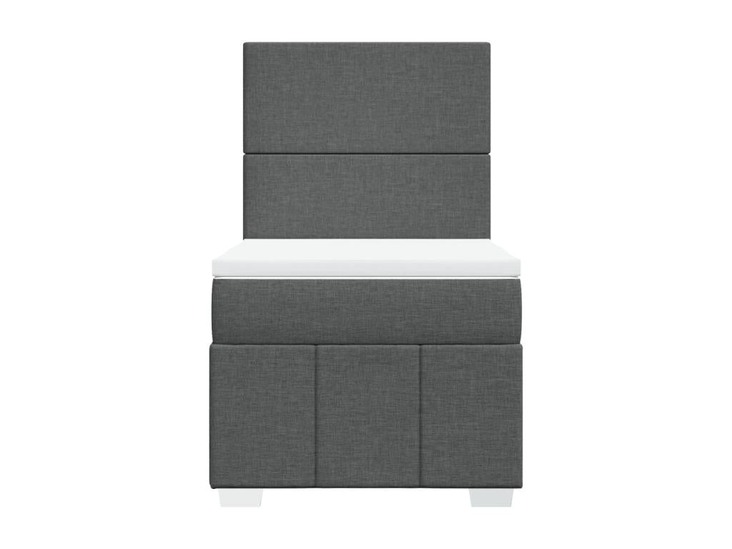 Sommier à Mobenze de lit con Materasso Grigio foncé 80x200 cm Tissu QLBB19928